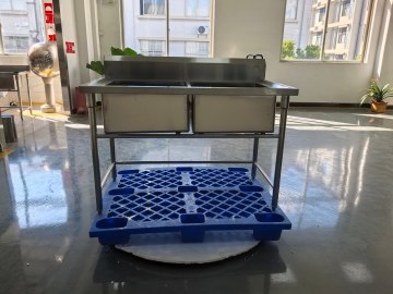 Stainless Steel Double Sink Workbench