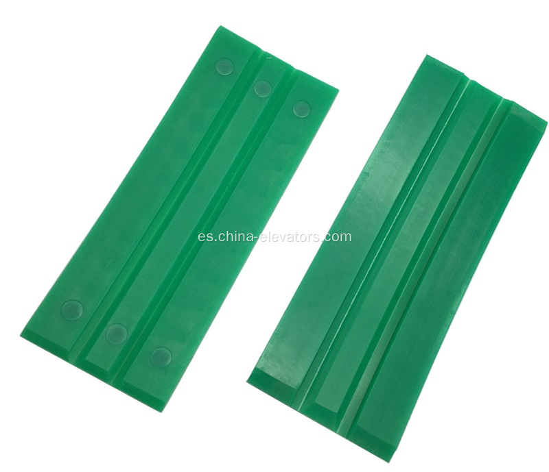 Inserto de zapata guía verde de 220 mm para ascensores ThyssenKrupp