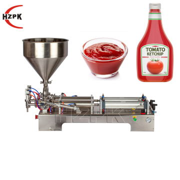 Macchina di riempimento in pasta a doppia testa semiautomatica HZPK con zone di miscelazione e riscaldamento