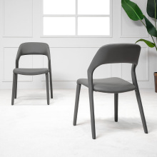 Stackable Egg Roll Chair All-inclusive Leather Dining Chairs for Home Manufactory