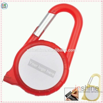 Custom promotional tape measure with carabiner hook