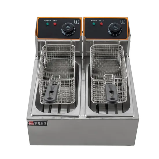commercial kitchen equipment 4L dual cylinder electric deep fryer with baskets