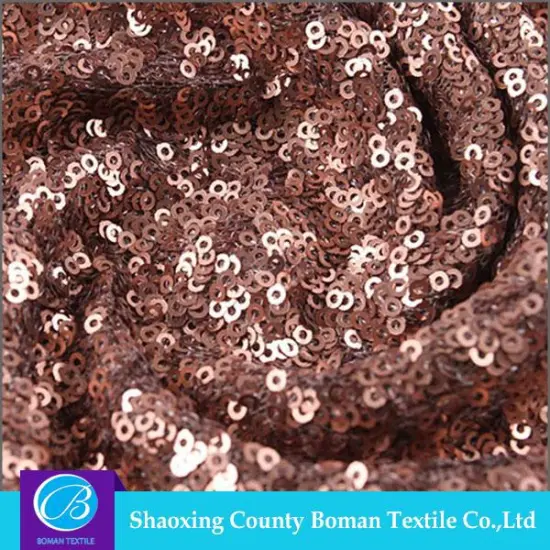 Dress fabric supplier Latest design Shiny Embroidery sequin fabric