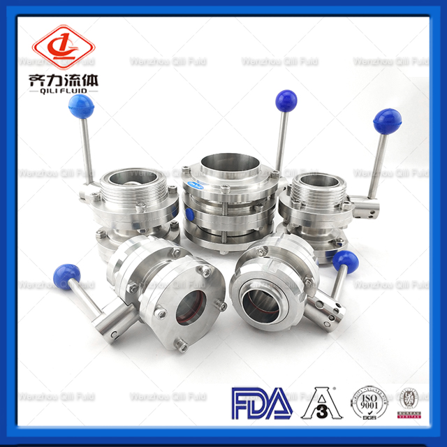 Sanitary Stainless Steel Butterfly Valve 177