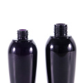 Special-shaped black glass bottle with silver cap