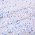 Sequin Embroidered Fabrics Fancy Velvet Iridescent Sequin Embroidered Garment Fabric Supplier