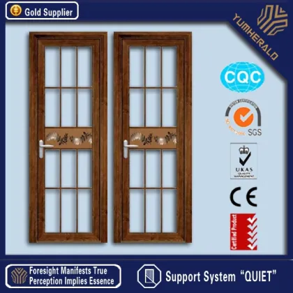 timber with PP film windows & doors ,solid wood with aluminium skin windows