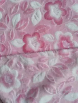 Polyester printed burn out flannel fabric