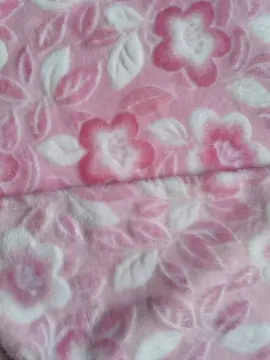 Polyester printed burn out flannel fabric