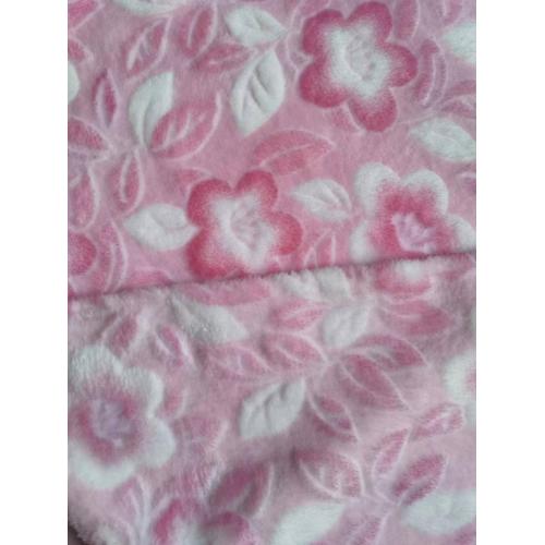 Polyester printed burn out flannel fabric