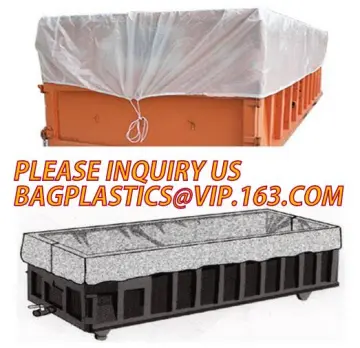 Wholesale open top dumpster container clearliner for garbage transport, Durable white dumpster container liners for rubbish tran