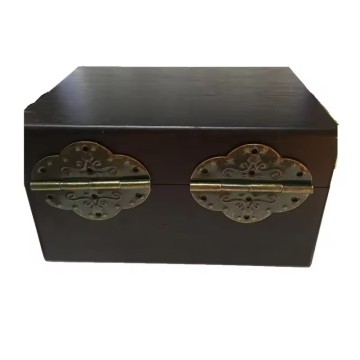 Embossed Wooden Box Storage with Lace Hinge