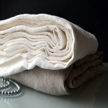 Vintage Washed 100% Flax Linen Fabric - Stone Washed French Linen