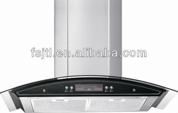 tempered glass single and blowers range hood
