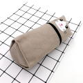 Three-dimenssional cute cat canvas pencil case