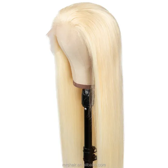 Wholesale  Natural Hairline 24 inch Transparent Lace Straight 180 Density Human Hair Full Lace Wigs with Baby Hair 220% Density