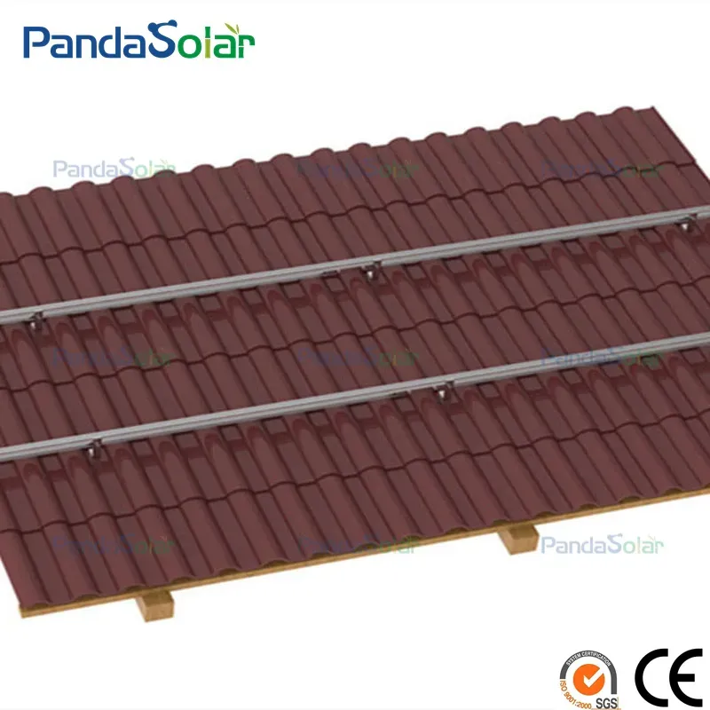 High Strength PV Solar Roof Mounting System Aluminum Rail