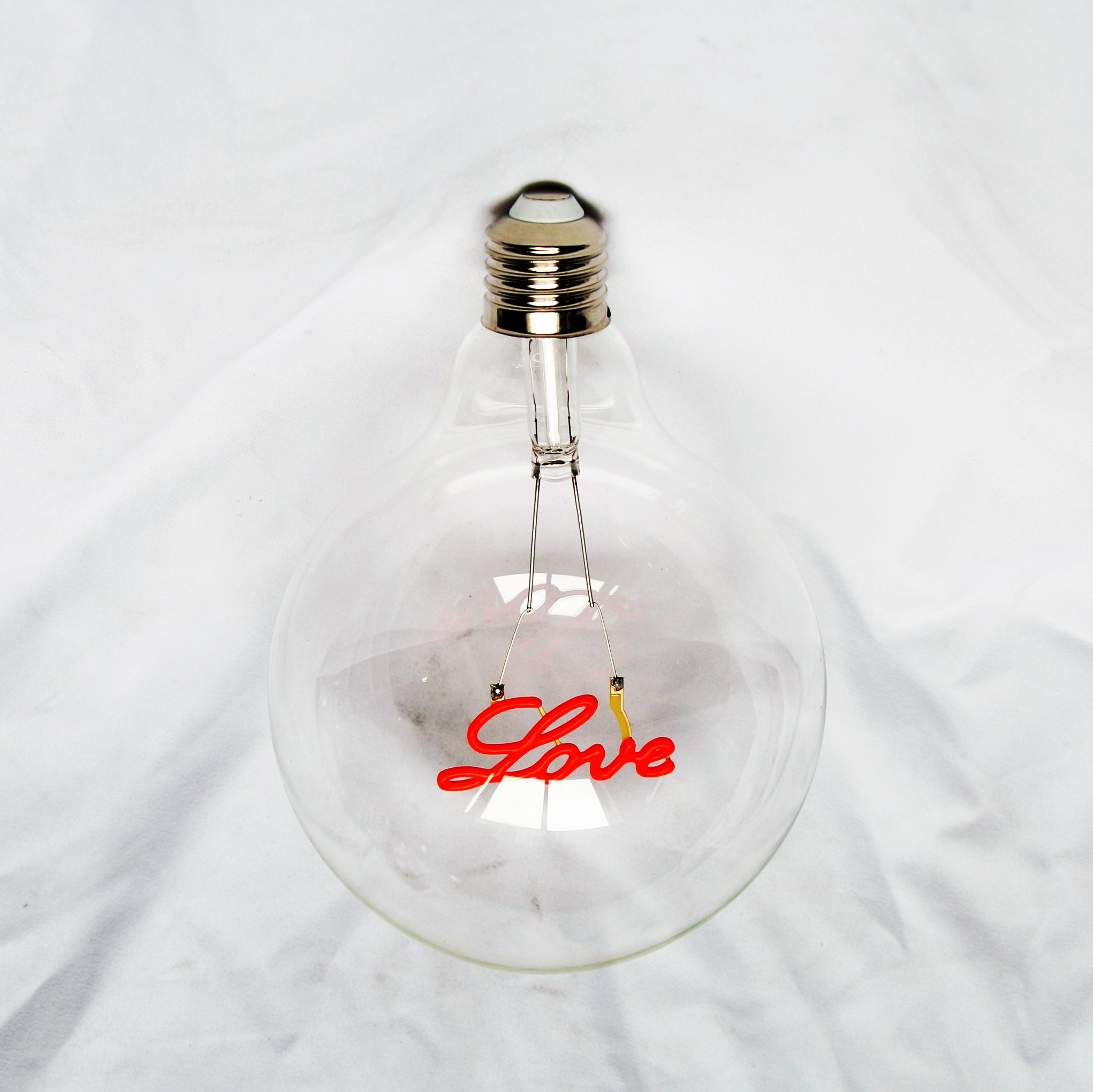 Love LED filament light bulb