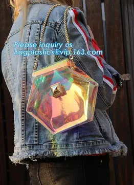 handbags pvc shoulder bag for ladies zipper waterproof pvc bag, transparent PVC shoulder bags, fashion laser handbag PVC shoulde