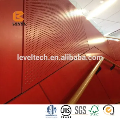 Perforated Veneer Finish Paninting Wooden Timber Acoustic Panels Soundproofing Board