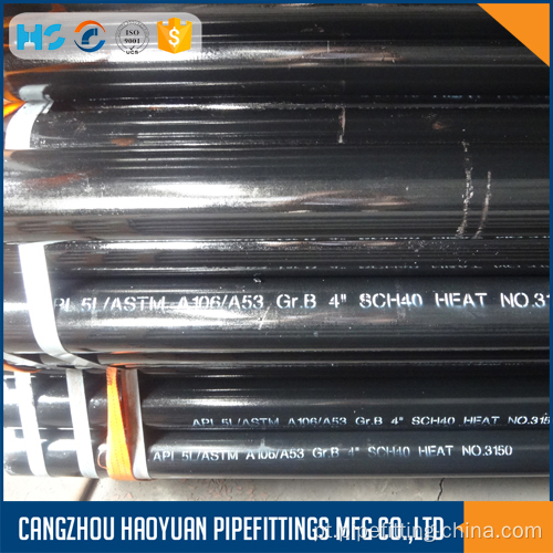 Carbono sem costura Schedule 40 Black Steel Pipe