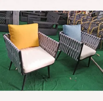 Outdoor Woven Rope Armchair Garden Furniture