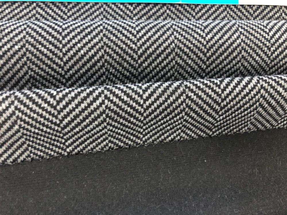 Herringbone knitted jacquard fabric