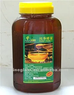 1000ML High Quality glass Honey Bottle Glass food storage jar with plastic cap
