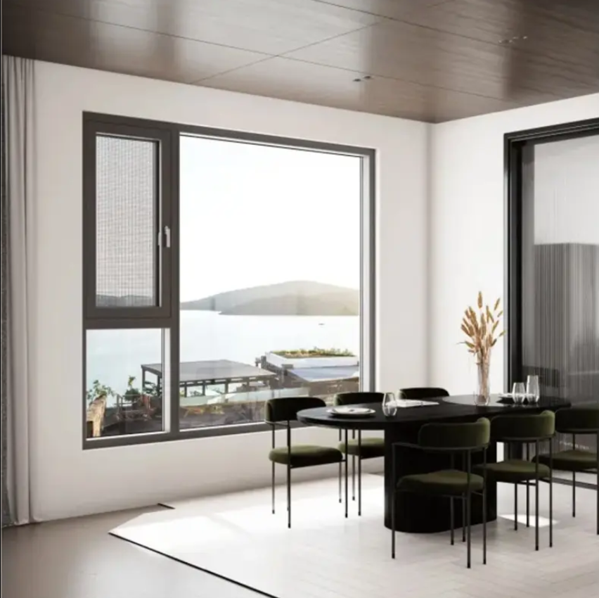 Aluminum casement windows