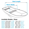 600d Polyester UV proof V-shaped boat cover