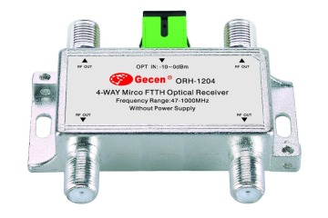 4 way passive mini CATV FTTH Optical fiber Receiver converter ORH-1204