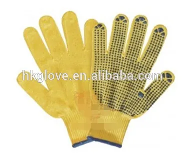 bleach white cotton knitted glove safety products cotton knitting glove HKC5001