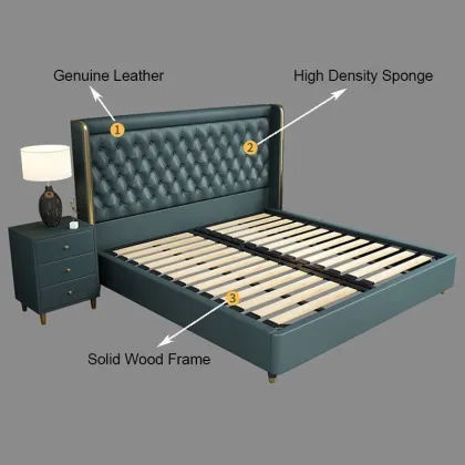 High End Solid Wood Simple Beds for a Luxurious Bedroom