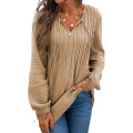 Women Fashion V-Neck Long Sleeve Tops