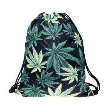 GREEN LEAF DRAWSTRING BAG-0