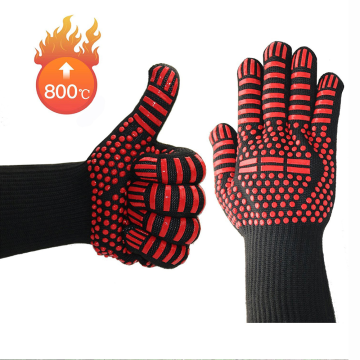 Fireproof Heat Resistant Silicone Oven Mitts for Barbecue and Microwave