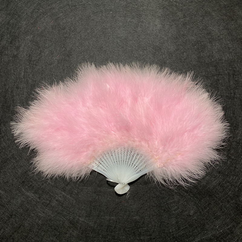 Cor-de-rosa cor peru marabou penas fã