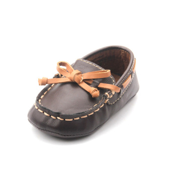 Sapatos Prewaiker em forma de navio, sapatos casuais de couro para bebês