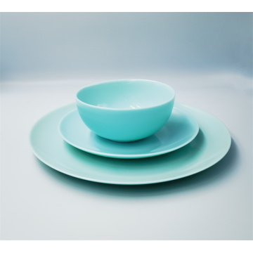 Luxury Lake Blue Round Opal Glass Tares Taste Collection