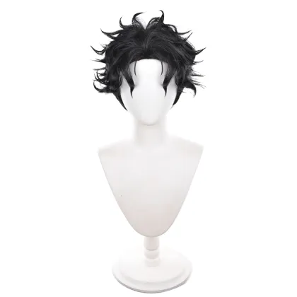 Men's 30cm Short Black Ken Takakura Cosplay Wigs - Dan Da Dan Wholesale