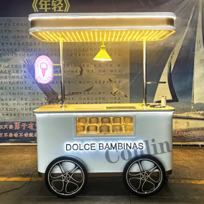 Portable Hand Push Gelato Van