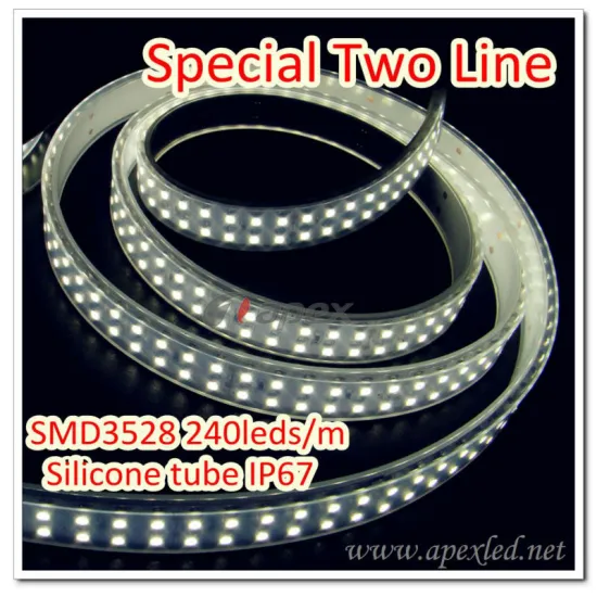 silicont tube smd3528 240leds IP67 WHITE snow white tube