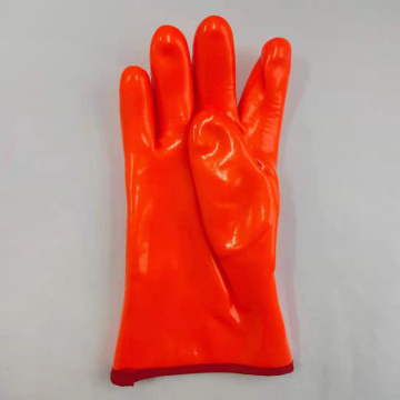 winter Working use aginst cold PVC industrial gloves