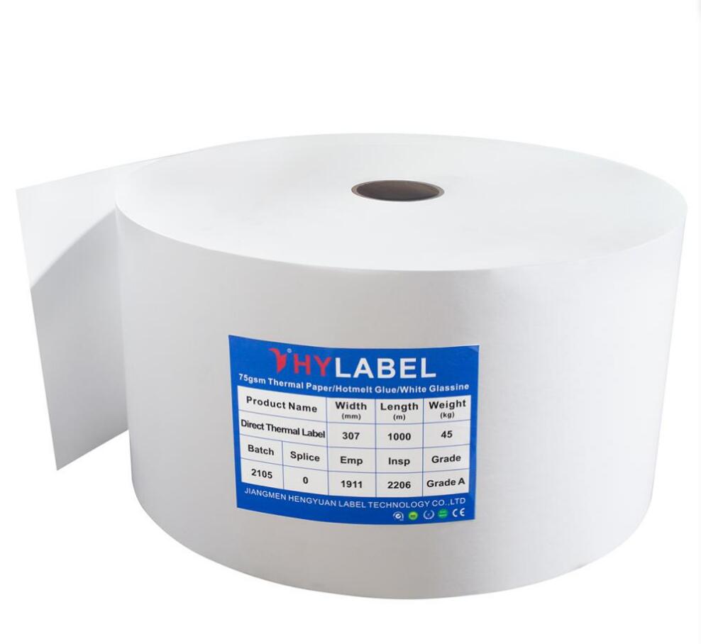 White Synthetic Self Adhesive Jumbo Label Roll