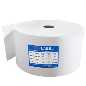 Weißer synthetischer selbstklebender Jumbo -Label Roll