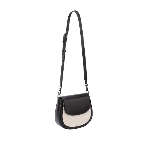 Trendy Leather Crossbody Saddle Bag