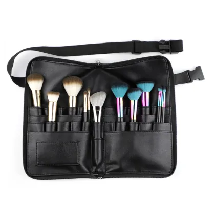 OEM ODM Professional PU Leather Makeup Brush Waist Bag