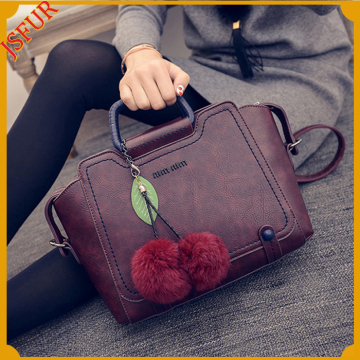 New fashion luxury real rabbit fur hand fashion bag accessory