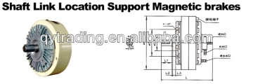 shaft link location support magnetic powder brakes