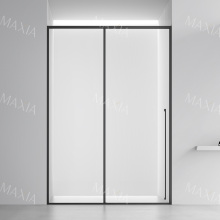 Черный один фиксированный и один подвижный скользящий экран